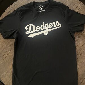 47 Brand Black Dodgers Tee
